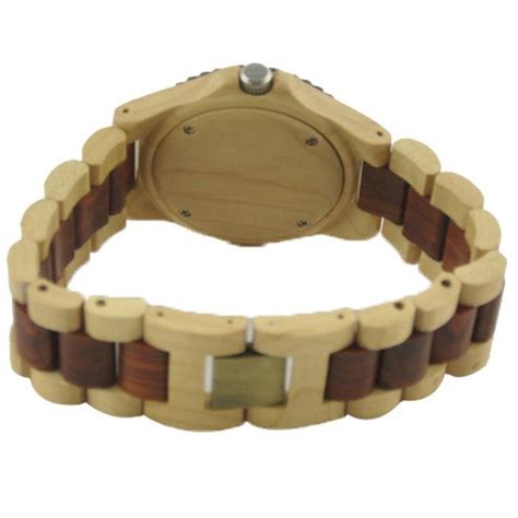 Unisex Japan Movement Wooden Quartz Watch Water Resistant