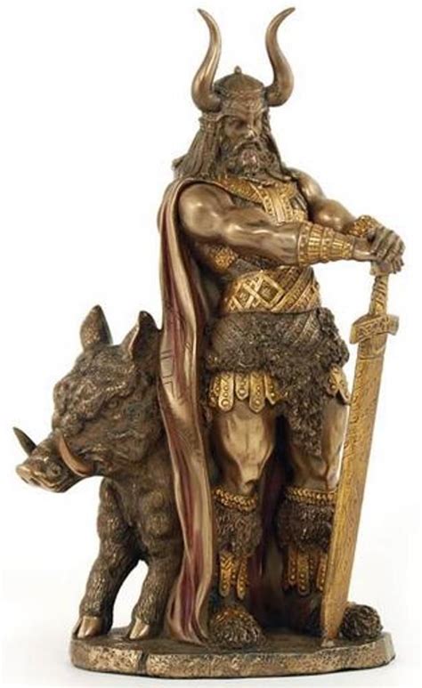 Freyr Statue Norse Viking God of Male Fertility Farming Weather cast ...