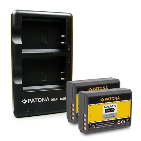 Patona Cargador Doble X Bater A Lp E Compatible Con Canon Eos