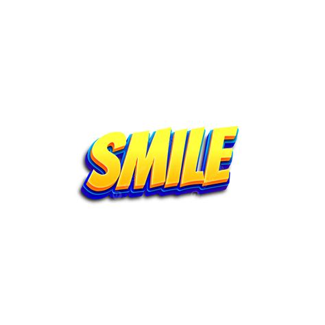 Smile 3d Text Effect Vector Smile Smile Text Effect Text Effect Png