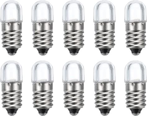 Sourcing Map 9v006a E10 Mini Led Light Bulbs 10pcs Miniature Screw