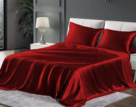 Rich Silk Satin Sheet Set 4 Piece Full Size 54x75 16