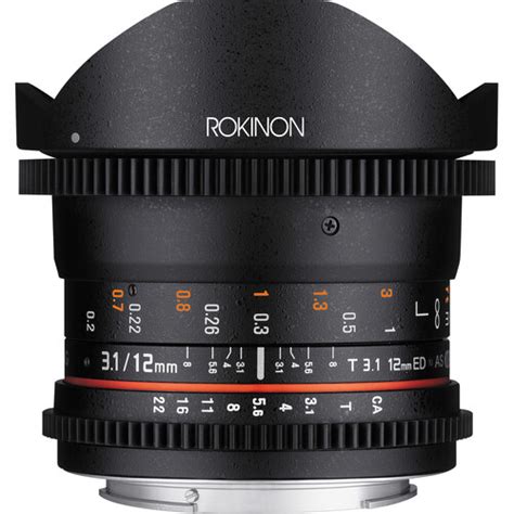 Rokinon 12mm T3 1 ED AS IF NCS UMC Cine DS Fisheye Lens DS12M C