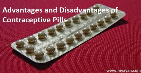 Advantages And Disadvantages Of Contraceptive Pills