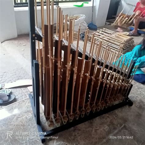 Jual Angklung Pengamen 3 Oktaf 16 Nada 3 Tabung Bambu Hitam Nada