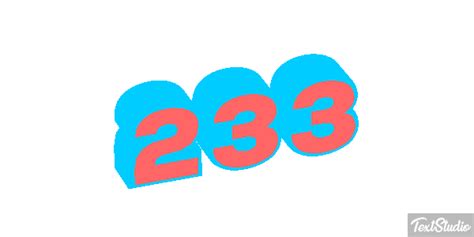 233 Number Animated  Logo Designs