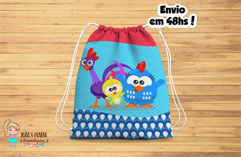 Mochilinha Galinha Pintadinha Mini Pronta Entrega Elo