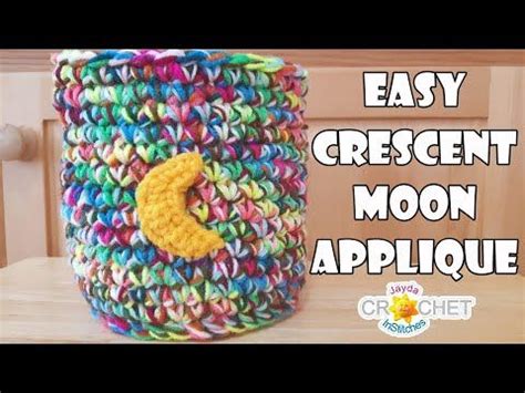 Crescent Moon Applique Crochet Quick Fix Pattern Tutorial