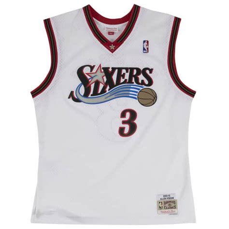 Allen Iverson 3 Philadelphia 76ers White Vintage Throwback Swingman J