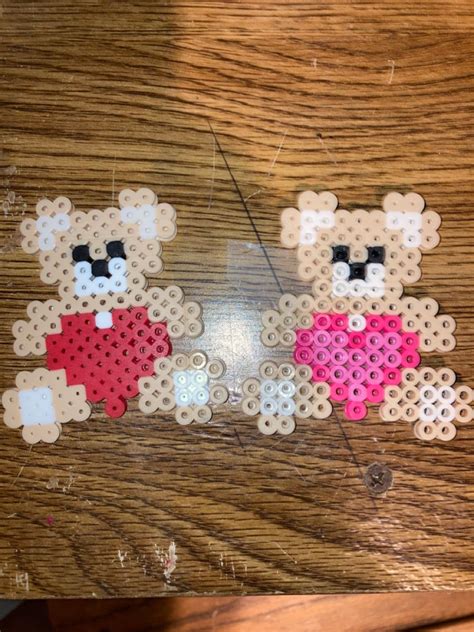 Adorable Perler Bead Bears Diy Perler Beads Hama Beads Design Easy Perler Bead Patterns