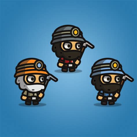 ArtStation - Gold Miner Tiny Style Character | Game Assets