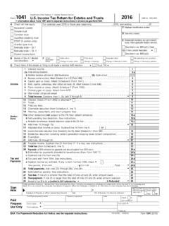 1041 U S Income Tax Return For Estates And Trusts 2016 1041 U S