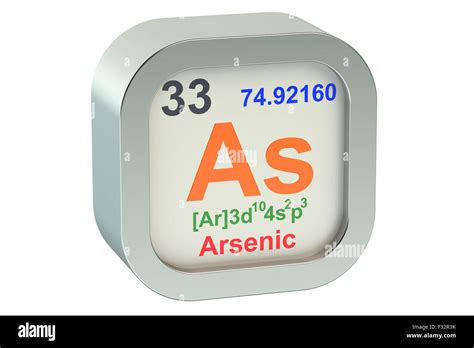 Arsenic element symbol isolated on white background Stock Photo - Alamy