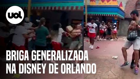 Briga Generalizada Na Disney Registrada Ap S Discuss O Por Fila Youtube