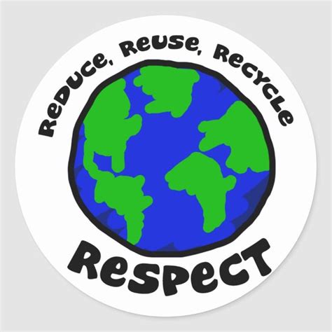 The Logo For Respect Reuse Recycle Which Is Also Used As A Sticker