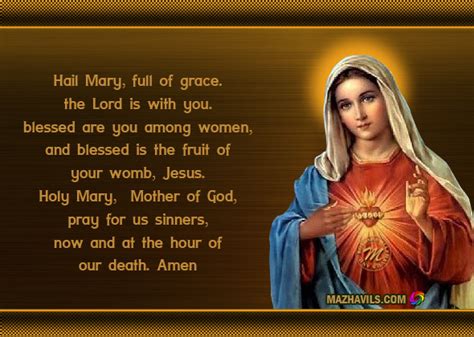 Hail Mary Full Of Grace Our Lord Is With You Blessed Are You Among Women Mazhavils Greetings