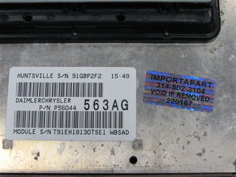 04 Grand Cherokee 4 0L ECU ECM PCM Engine Computer 563 56044563AG PROG