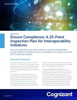 Ensure Compliance A 25 Point Inspection Plan For Interoperability