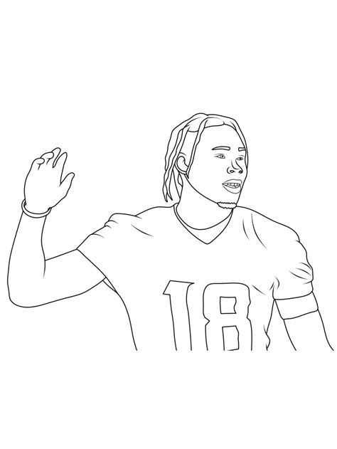 Justin Jefferson Coloring Pages Seacoloring