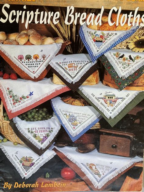 Leisure Arts Cross Stitch Bread Cloth Patterns For Christmas Etsy