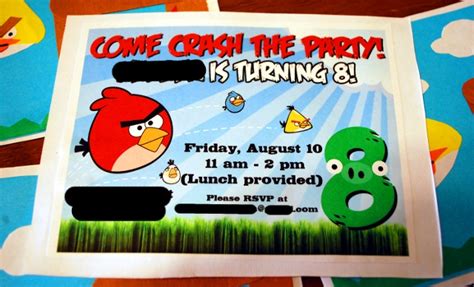 Homemade Angry Birds Invitations | Imagine