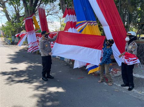 2500 Bendera Merah Putih Untuk Gerakan Serentak Polres Nganjuk Untuk