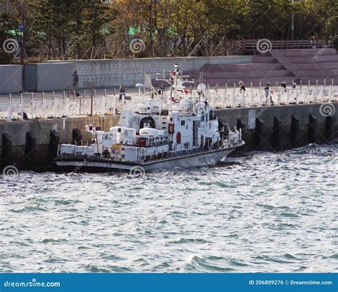 Busankoreaoct 3 2012navio Patrulha De Alta Velocidade Da Guarda