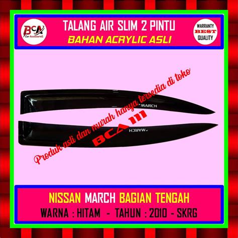 Jual Talang Air Tengah Nissan March Up Model Slim Hitam