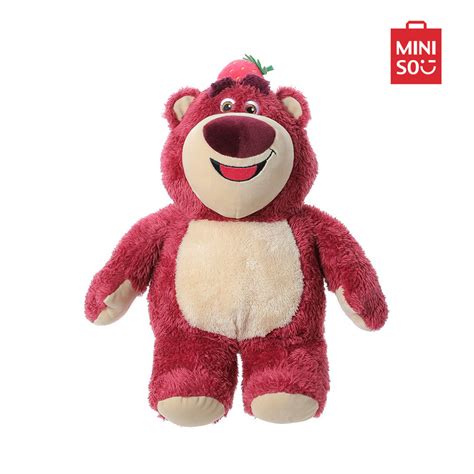 MINISO Sitting Doll Plush Toy Strawberry Bear Lotso Size 25 Cm