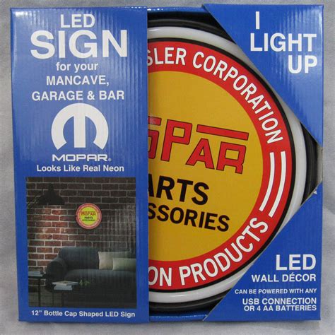 Mopar Led Neon” Sign Abc Distributors Inc