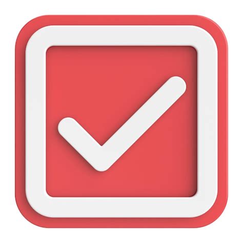 Premium AI Image 3D Checkbox Check Mark 3D Illustration