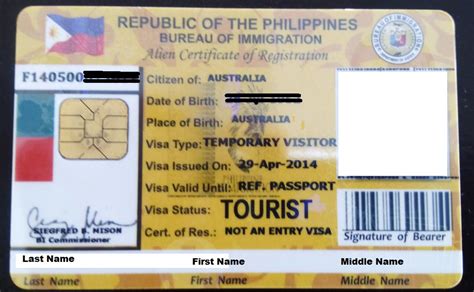 Alien Certificate Of Registration Philippines Information