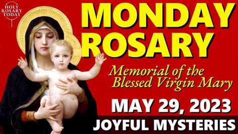 Monday Holy Rosary ️ May 29 2023 ️ The Joyful Mysteries Of The Rosary