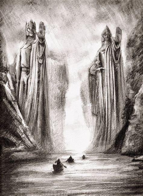 Gates Of Argonath Drawing Lord Of The Rings Tattoo Lord Of The Rings