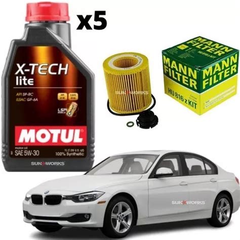 Kit Óleo Motul 5w30 Bmw 320i 328i 2013 2014 2015 2016 2017