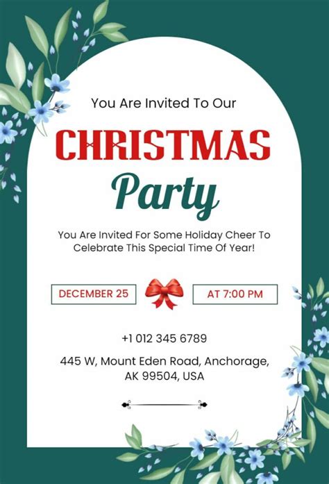 Free Christmas Invitation Templates