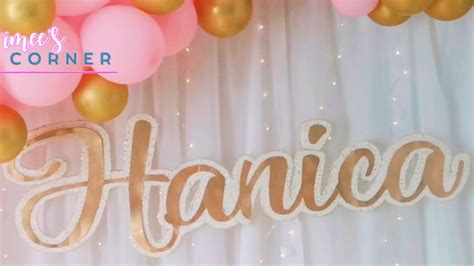 Diy Styro Name Backdrop Tutorial For Party Decoration Idea In Mettallic