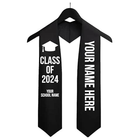 Custom Graduation Stole Elegant Satin Sash For Class Of 2024 Ceremonies 70 Long