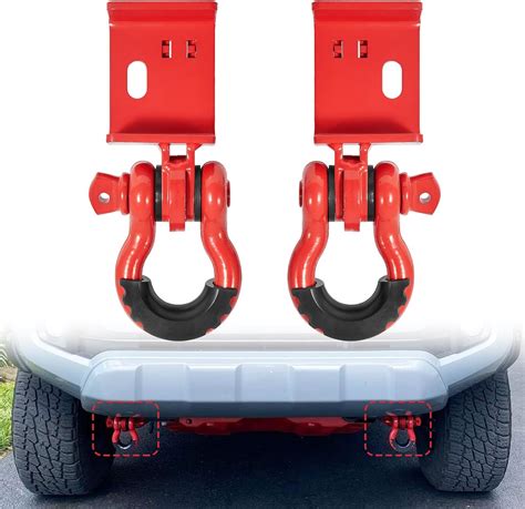 Amazon AUTOBABA Front Demon Tow Hook Brackets With 3 4 Shackles D