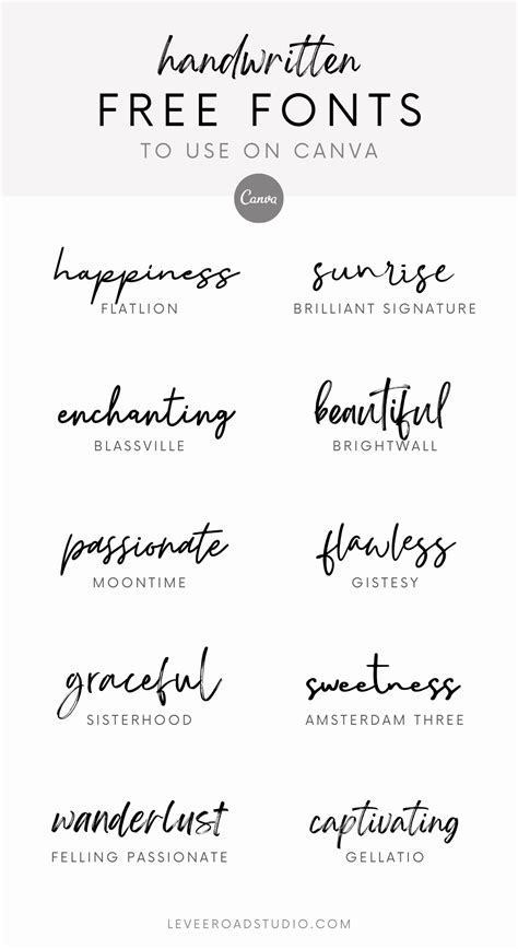 10 Of My Favorite Handwritten Free Fonts To Use For All Your Designs On