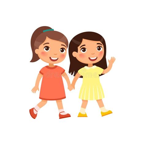 Two Girls Cartoon Stock Illustrations 6093 Two Girls Cartoon Stock