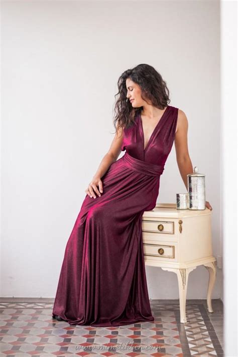 Maroon Bridesmaid Dress, Maroon Dress Long, Maroon Evening Dress, Long ...