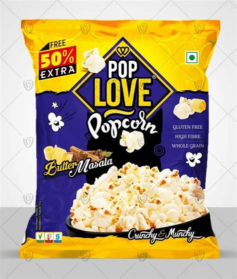 Printed Spot Metallic Popcorn Packaging Pouch Heat Sealed At Rs 8