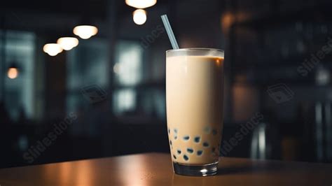 Milk Tea Pearl Milk Tea Drink Desktop Powerpoint Background For Free