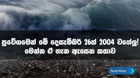 ශ්‍රී ලංකාවේ දිස්ත්‍රික් 14කට සුනාමි අනතුරු ඇඟවීම්