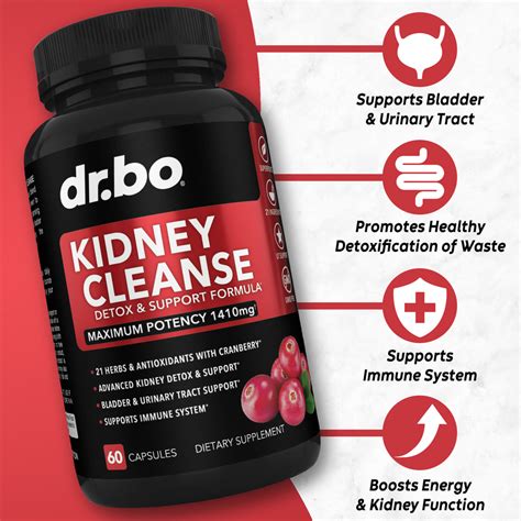 Kidney Cleanse Detox Supplement Pills Drbo