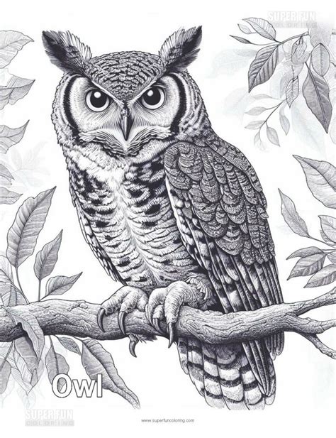 Owl Coloring Page - Super Fun Coloring