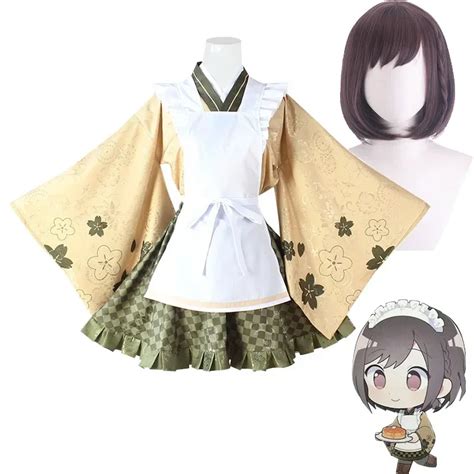 Anime Kimono Maid Outfit Project Sekai Colorful Stage Shinonome Ena