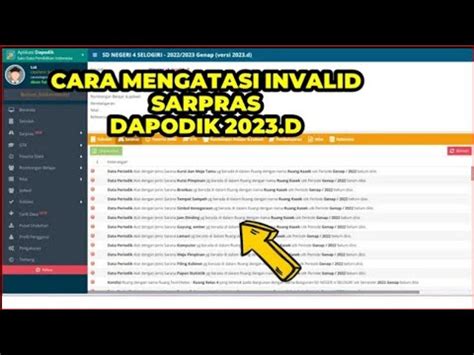 Mengatasi Atau Mengerjakan Invalid Pada Menu Sarpras Data Periodik Alat