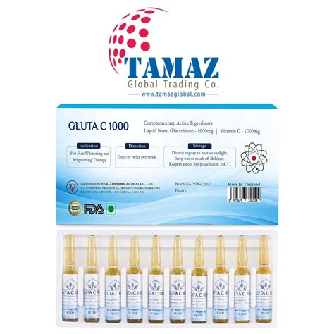 Vesco Pharma Gluta C Glutathione Skin Whitening Injection